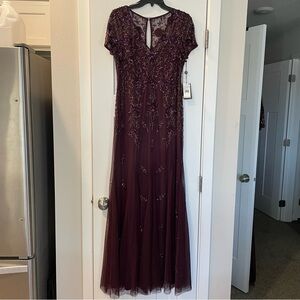 Adrianna Papell Night Plum Evening Gown